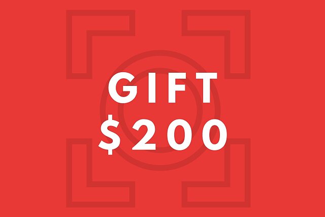 red with camera icon photography gift certificate
